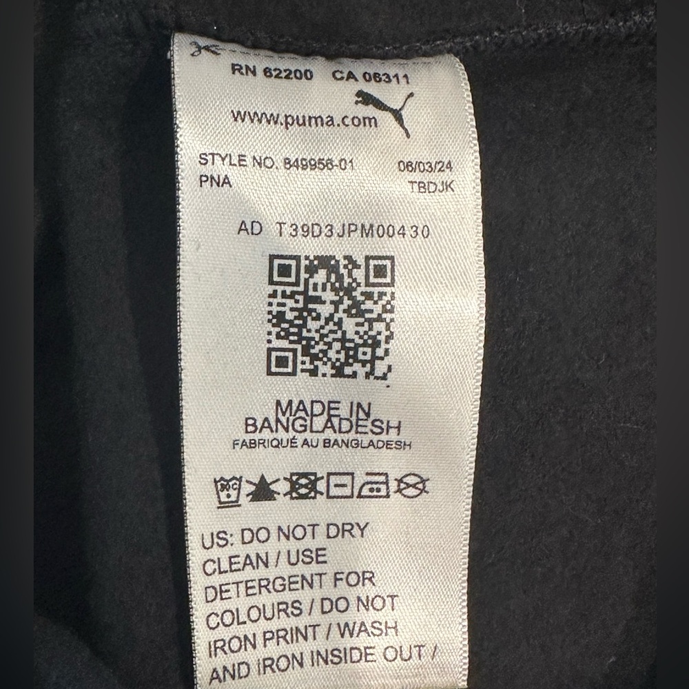Puma sweatshirt gold & black NWT size Small - Picture 7 of 7